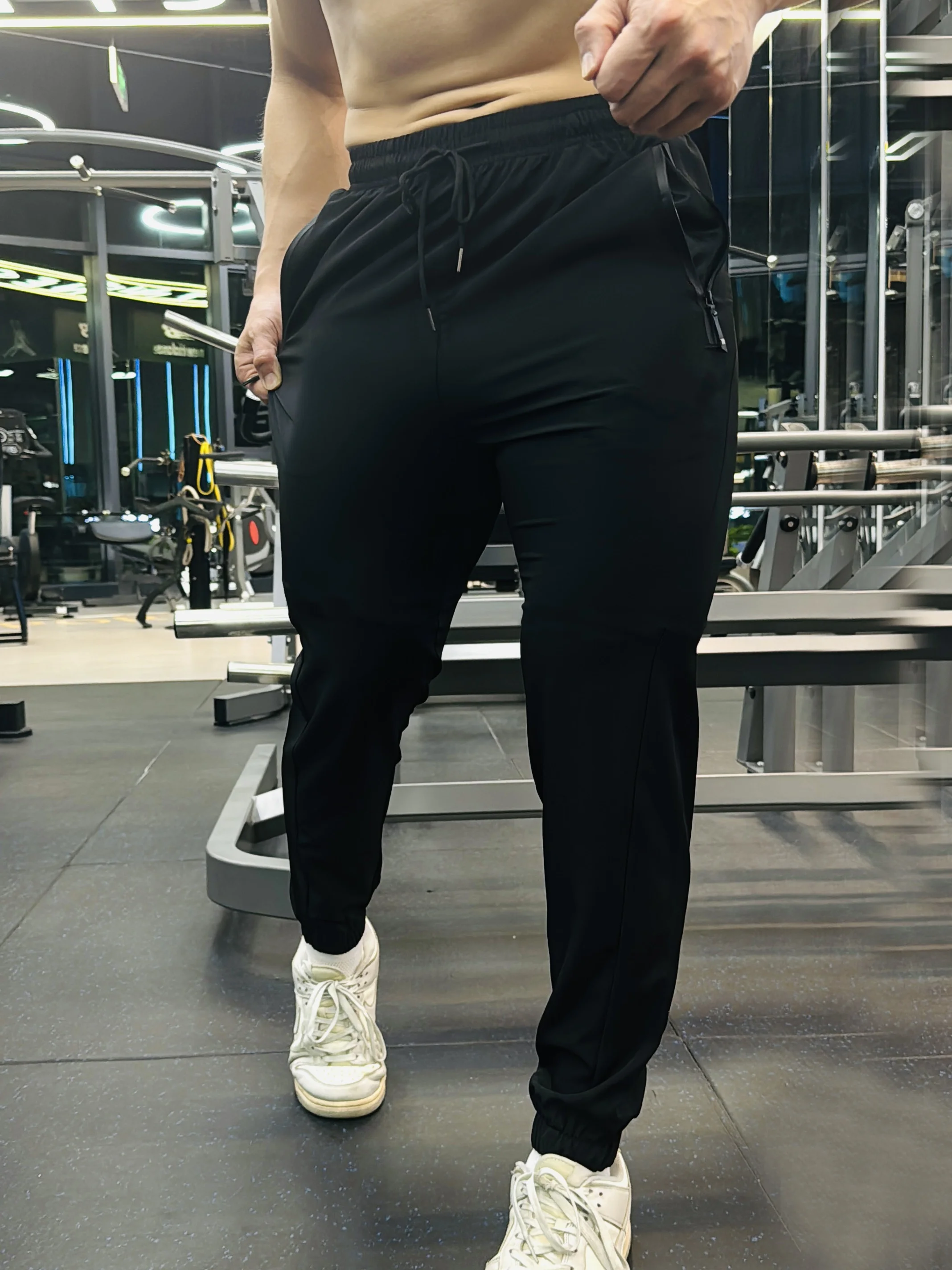 بنطال رياضي رجالي، رفيع وخفيف يسمح بمرور الهواء، ا...