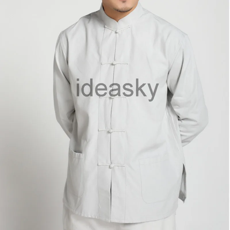 Kung fu shirt cotton tang hanfu male long-sleeve tai chi kung-fu clothing uniform traditional chinese clothing for men outfit
