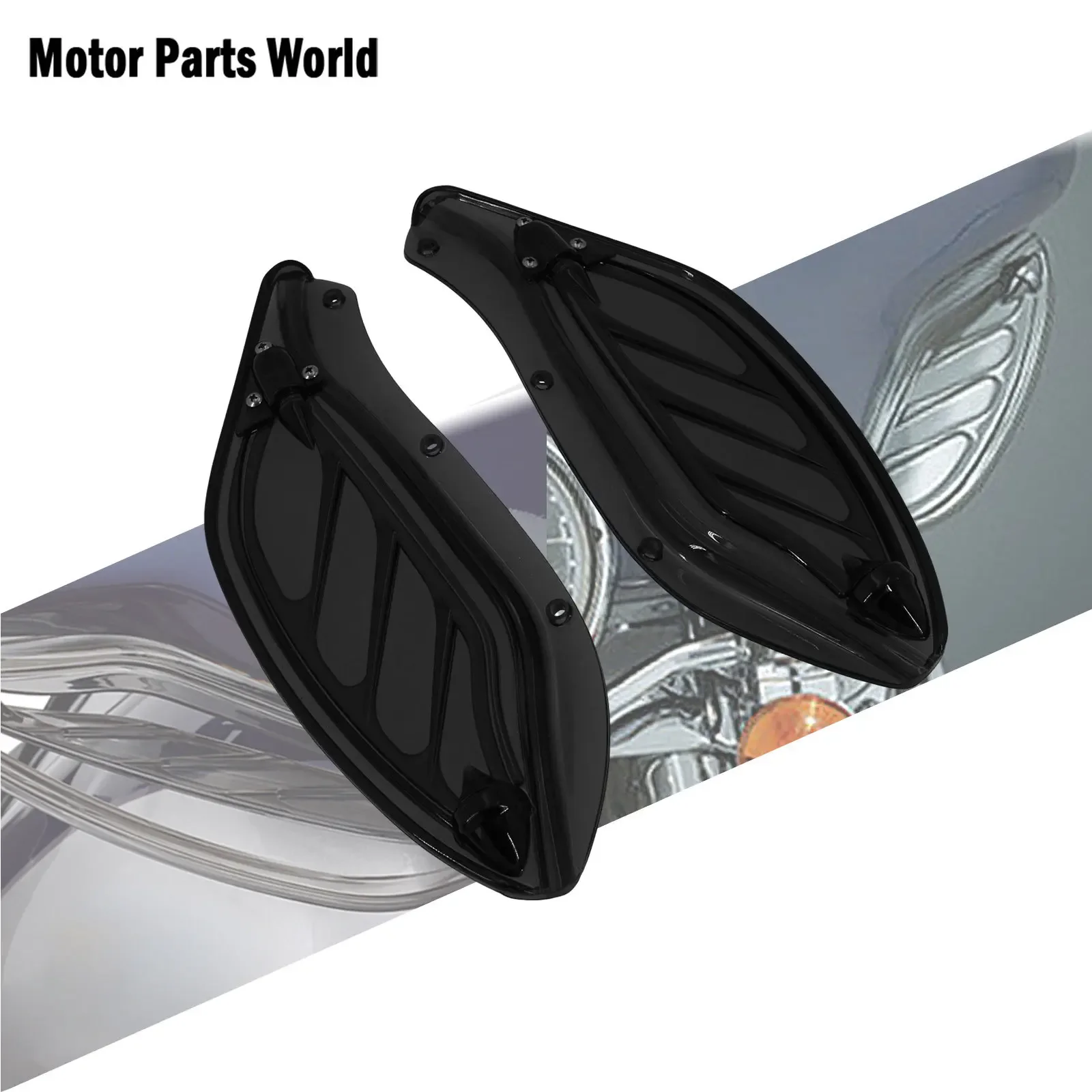 Déflecteurs D'air De Carénage Noir Fumé, Ailes Latérales