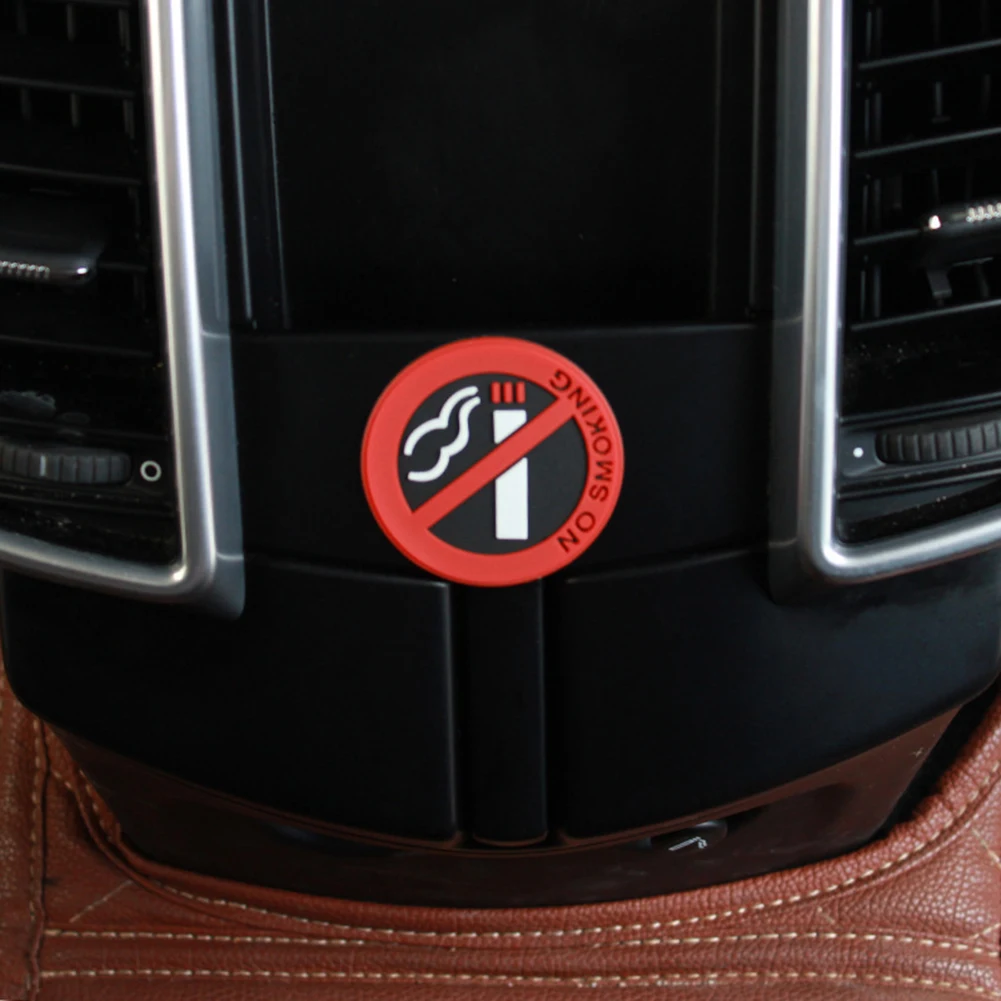 

No Smoking Car Stickers Styling PVC Decal Car Sticker Funny Auto Accessorie Stickers Car Interior Decoration 5*5Inch
