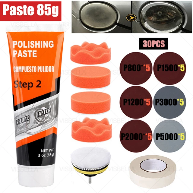 Auto Scheinwerfer Restaurierung entfernen gelbe Oxidations paste Polymer  für Scheinwerfer Reparatur Politur Kit Auto Licht Schutz beschichtung Set -  AliExpress