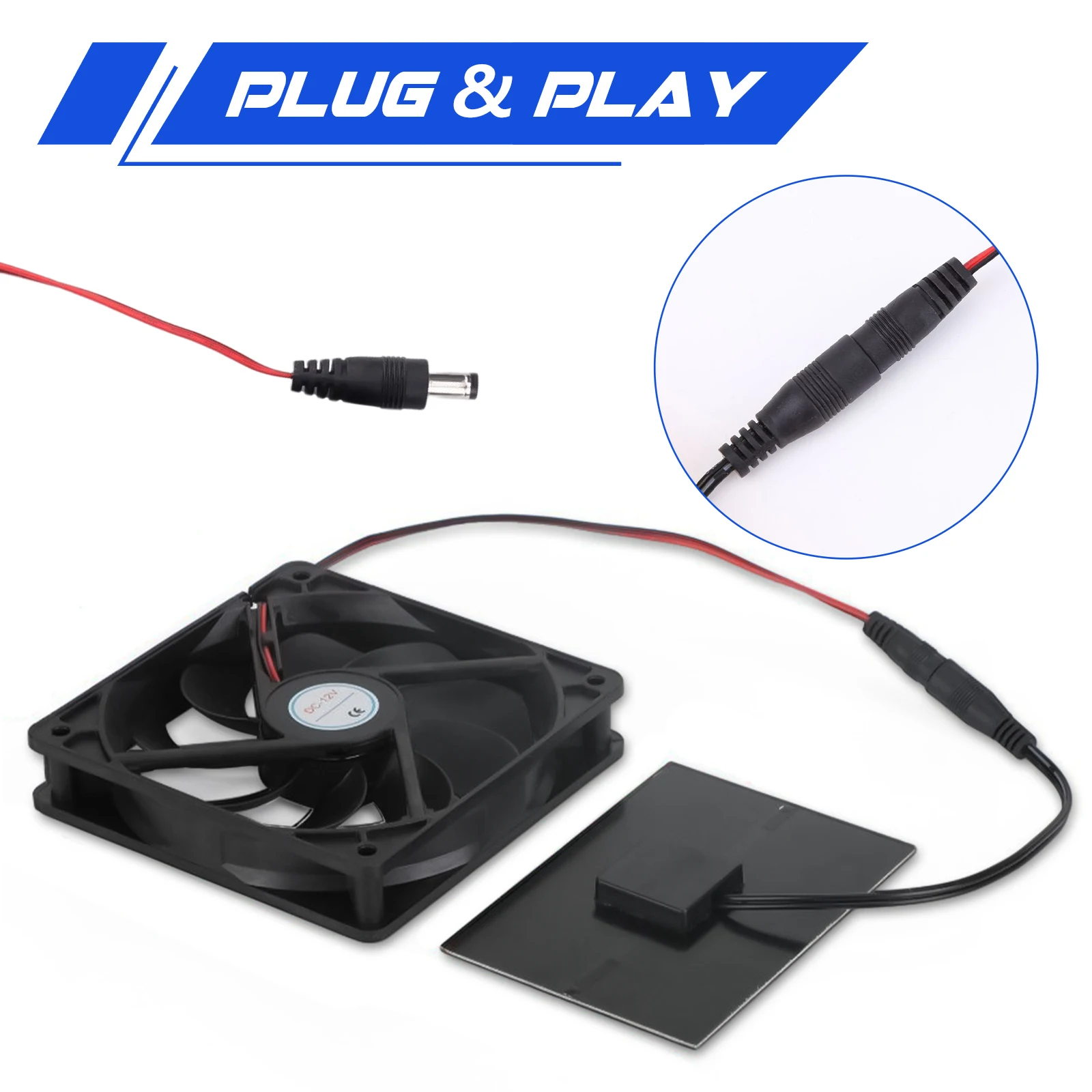 3 واط لوحة طاقة شمسية تعمل بالطاقة مروحة العادم 6...