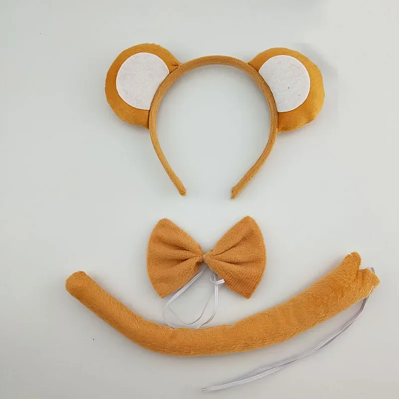 Hair Accessories Anime Cosplay Props Cosplay Necklace Animal Cosplay Costume Kids Children Animal Monkey Party Gift Headband Skirt Tail Bow Props Birthday Headwear Halloween Costume Cosplay