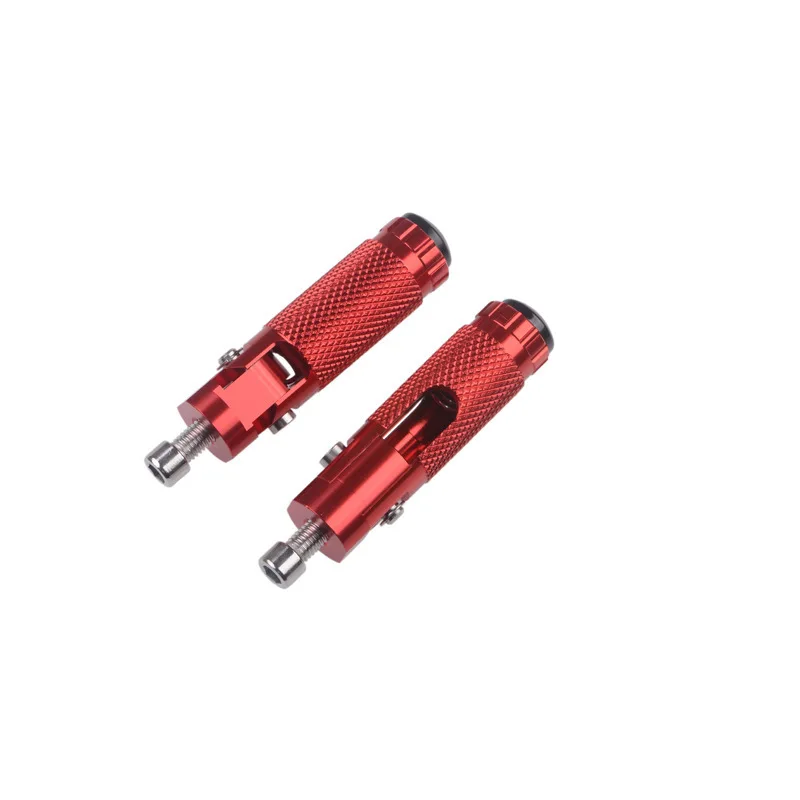 M8 Universal Motorcycle Footrests Footpegs Rear Pedals Set CNC Aluminum Folding Foot Rests Bike Part