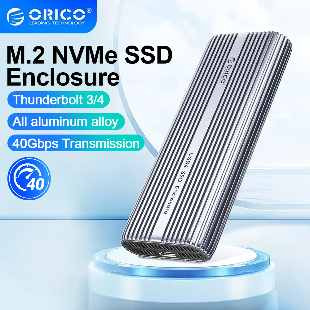 Orico Usb4 Nvme M.2 Ssd Enclosure 40Gbps Alluminio M2 Custodia Esterna Compatibile Con Thunderbolt 4/3 Type-C Nvme M.2 Ssd Case