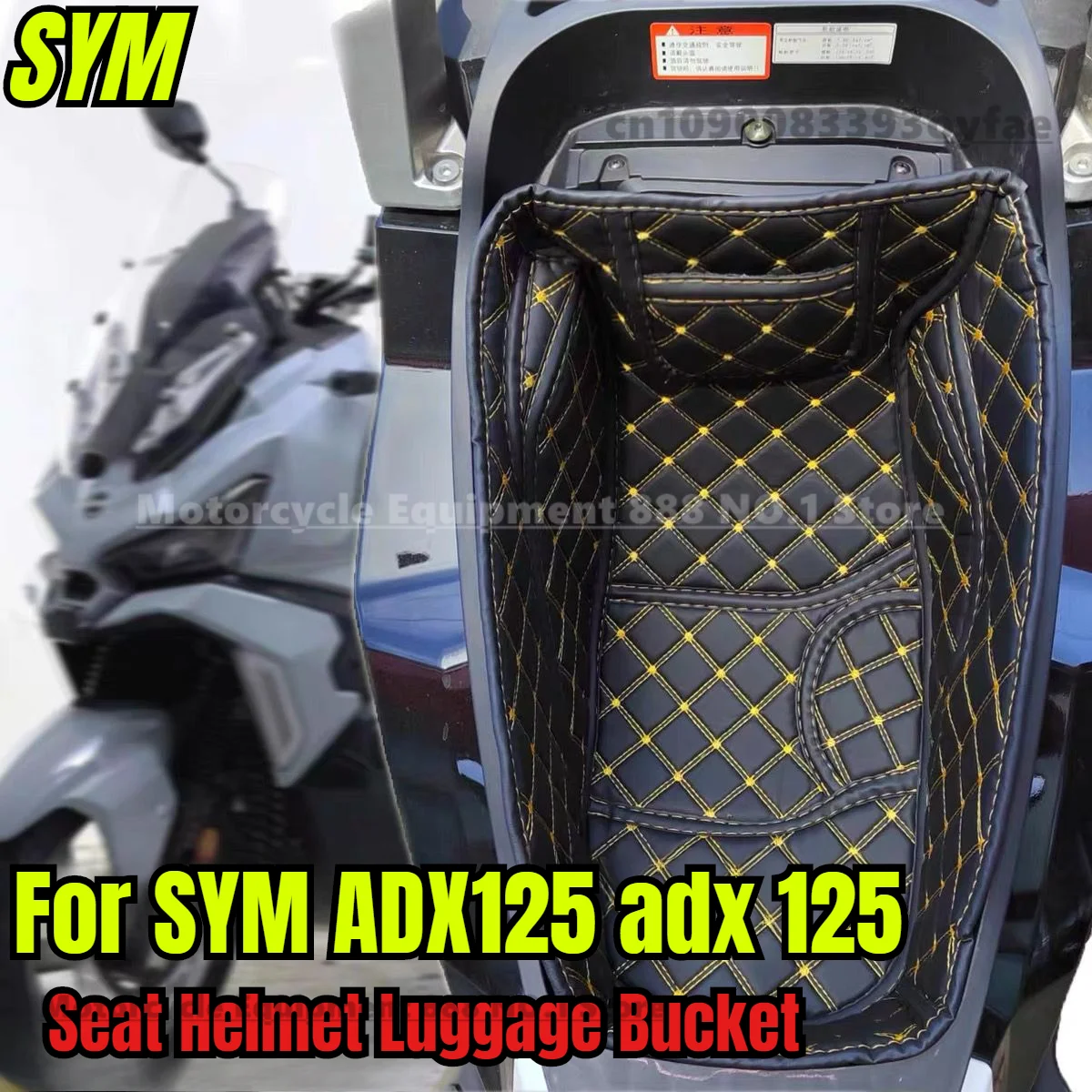 For SYM ADX125 adx 125 2023 2024 Motorcycle Seat Liner Toilet Seat Helmet Rear Luggage Bucket PU Seat bucket cushion