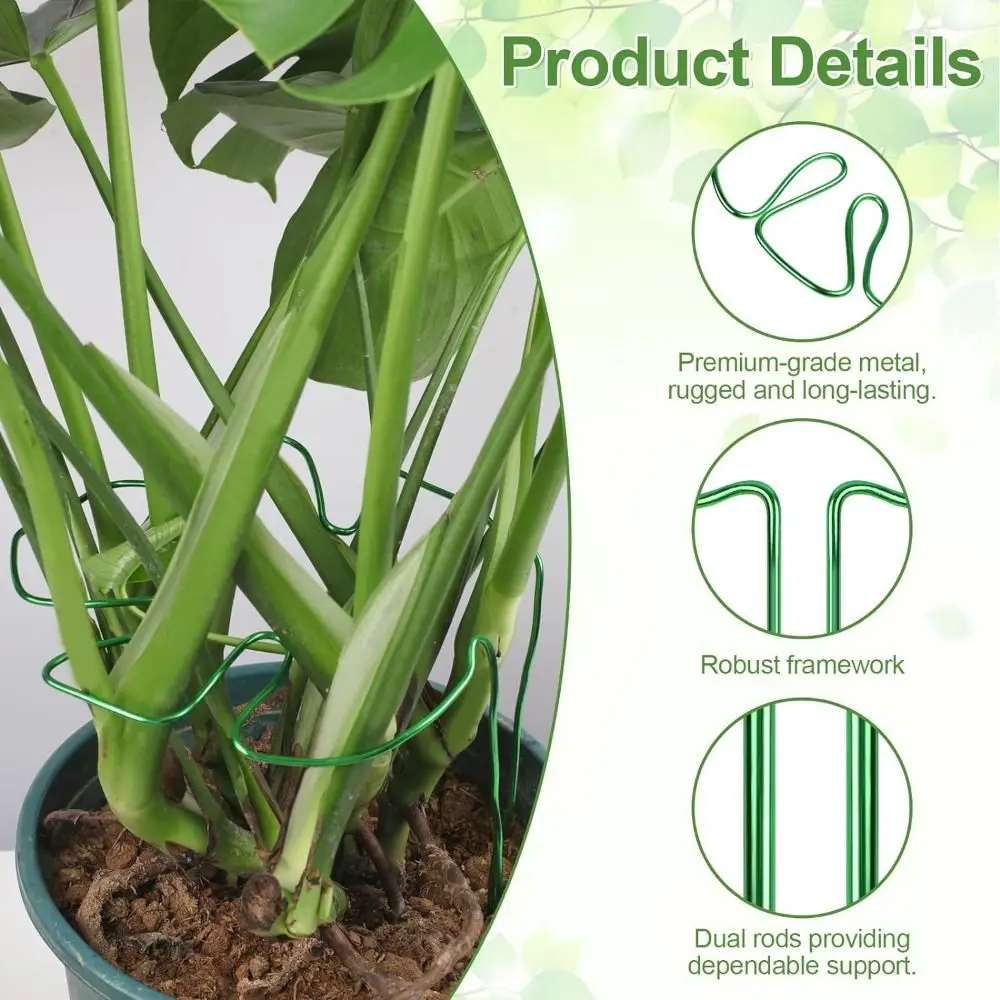 Plant Stand Leaf Shaped Plant Support Ring for Outdoor Plants and Indoor Plants Support Branches Stem Organizer Garden Tools