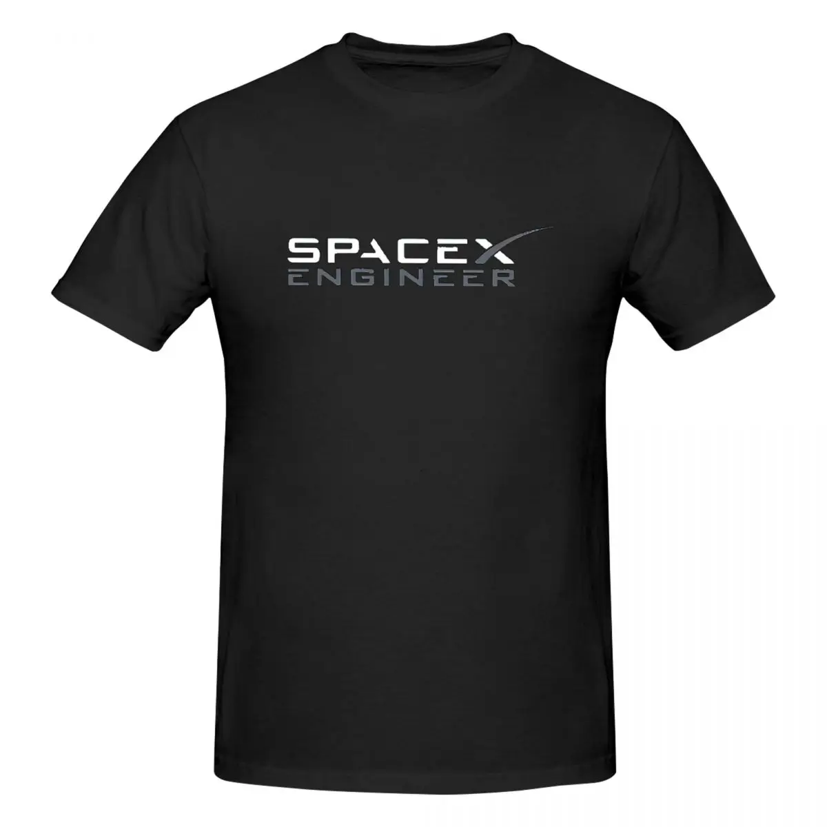 SpaceX Elon Musk Engineer T Shirts Men Women Cotton T-Shirts Space X Logo Heavy Rocket Tee Shirt Short Sleeve Tops Adult