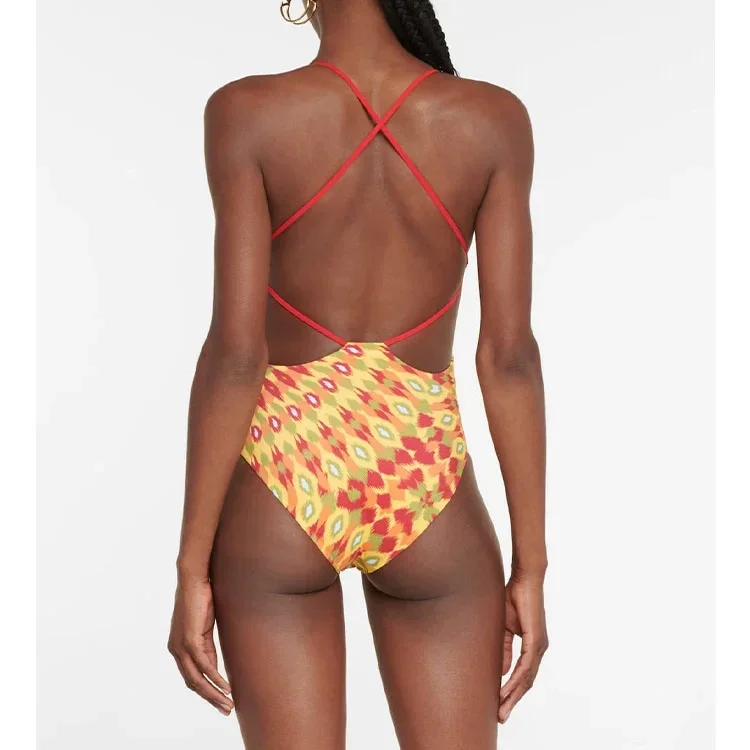  2024 Graphic Printed One Piece Swimsuit and Sarong Summer Swimwear  Clearance Wholesale