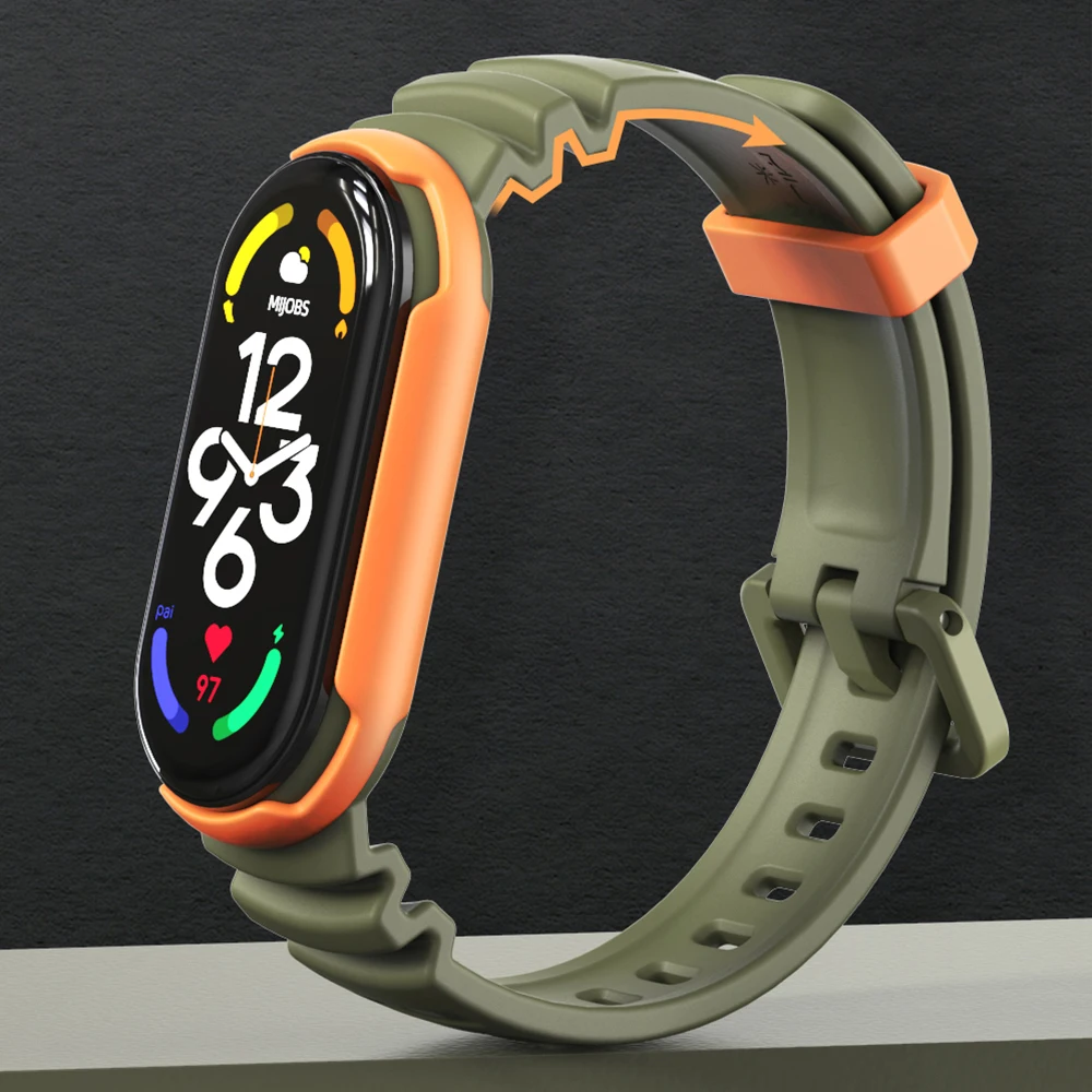 

Ремешок для Xiaomi Mi Band 7 6 5, сменный мягкий силиконовый браслет из ТПУ для наручных часов Mi Band 7