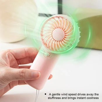 Portable Hand-held Fan Low Noise Pocket Size Small Electric Fan Outdoor Fan Cute Handheld Mini Fan Air Coolers Lightweight Fan 1