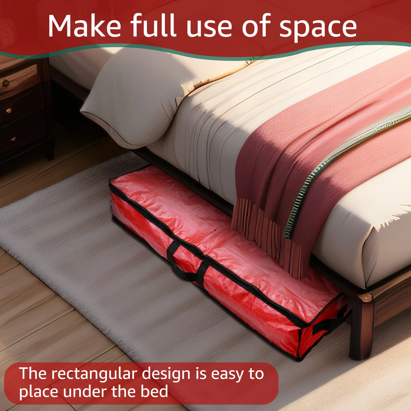 Description Picture 6 of itemWrapping Paper Storage Bag Durable Large Capacity Christmas Gift Waterproof Underbed Moisture-proof Dust-proof Organizer New