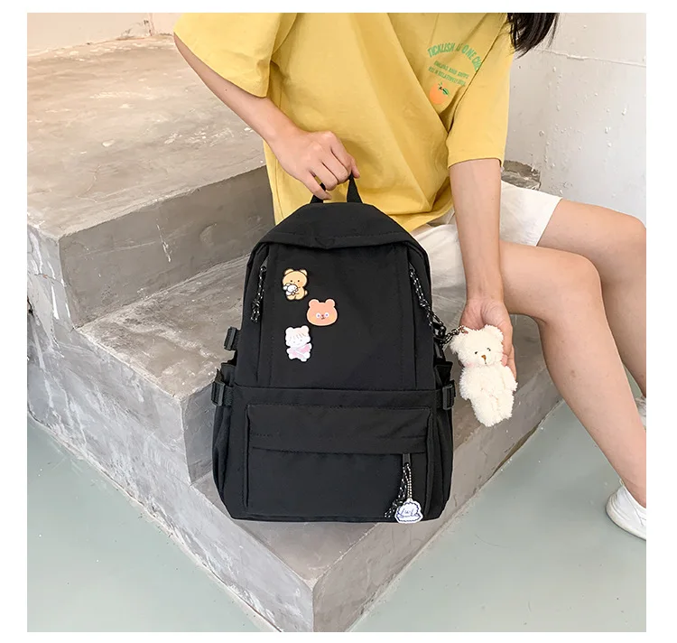 Bags for Women Cute Girls Backpacks for High School Popular Pink Blue Black Color Girls Sports Cartoon Backpack for Travel