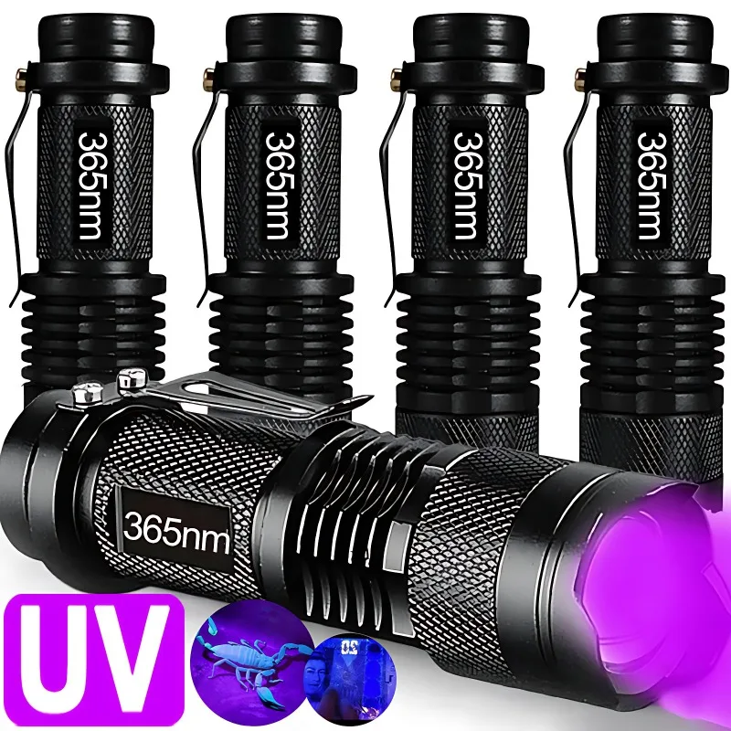 Lampe UV 365/395nm détecteur traces animaux fluorescents pour pêche et inspection nocturne