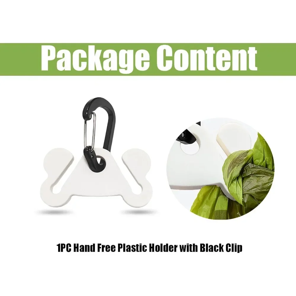 Dog Poop Bag Holder for Leash Dog Waste Bag Carrier Hand Free Walking Accessory Leash Attachment for Dog Poop Bag Dispenser, Dur