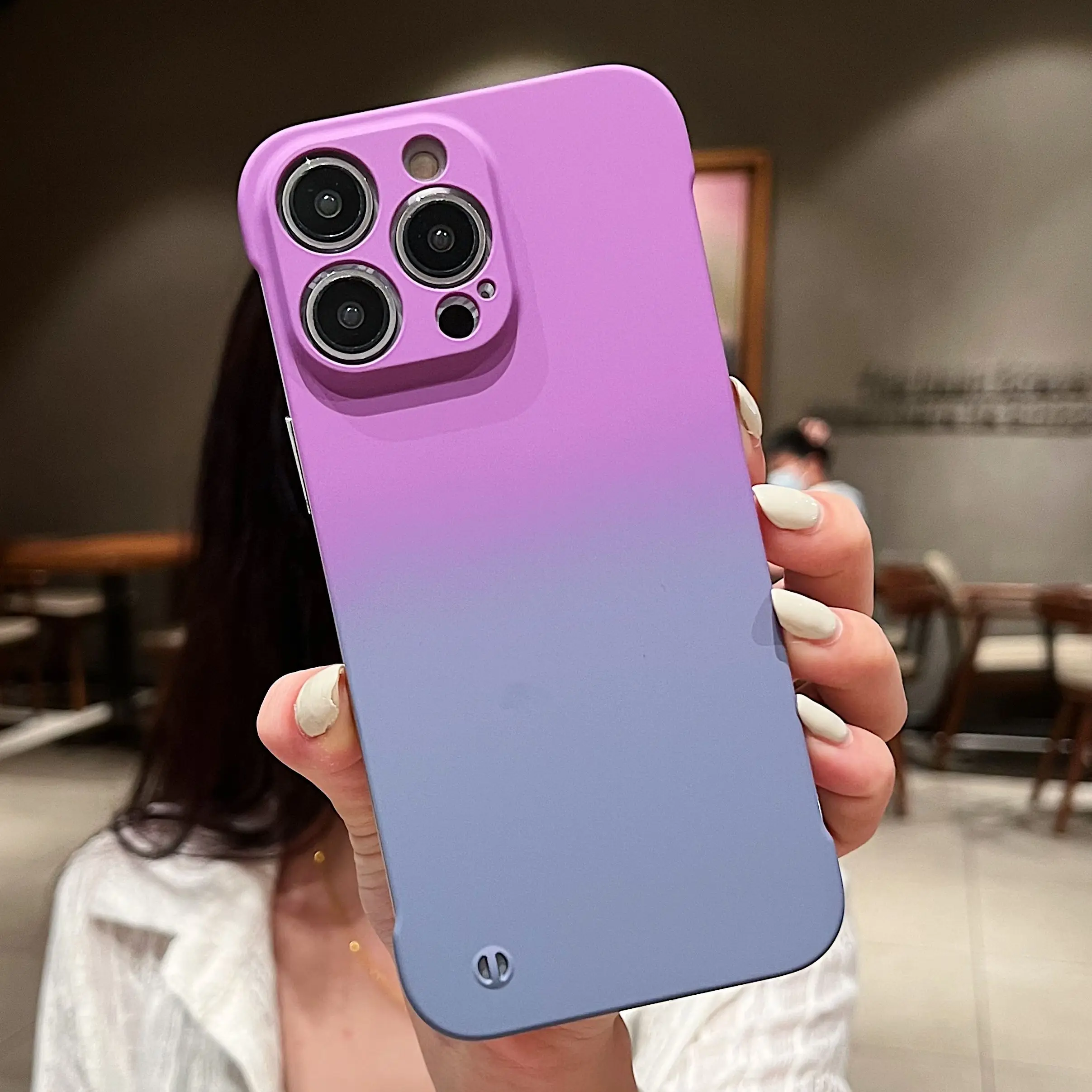 Ultra Thin Frameless Gradient Case with Slim Lens Protection