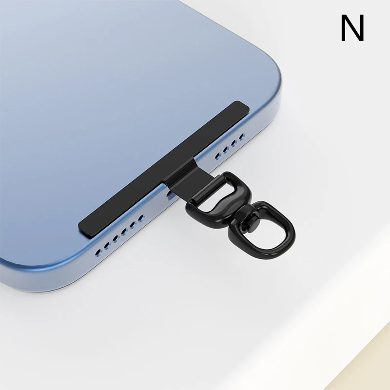Durable Metal Phone Tether Tab with 360° Rotation and Lanyard Patch Clip
