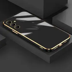 Electroplated Plating Protective Phone Case Cover for Galaxy A06 5G (Black)