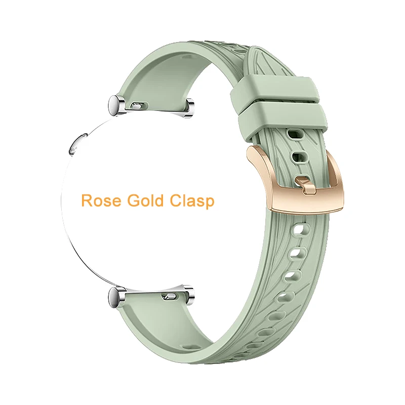 18mm Gold Classic Buckle Silicone Watchstrap Bracelet