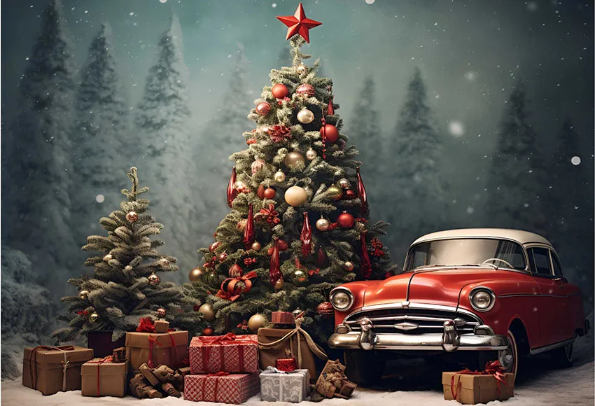 Mehofond Photography Background For Kids Christmas Candy Shop Xmas Trees Family Portrait Decor Backdrop Photo Studio Inverno - Image 3