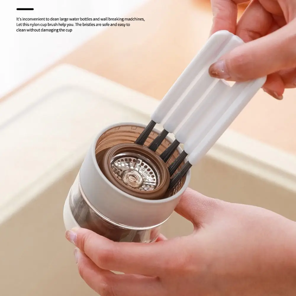 

Durable Sanitary Versatile Multi-functional Flexible Soft Bristles Milk Bottle Brush Cleaning Tool Cup Scrubber