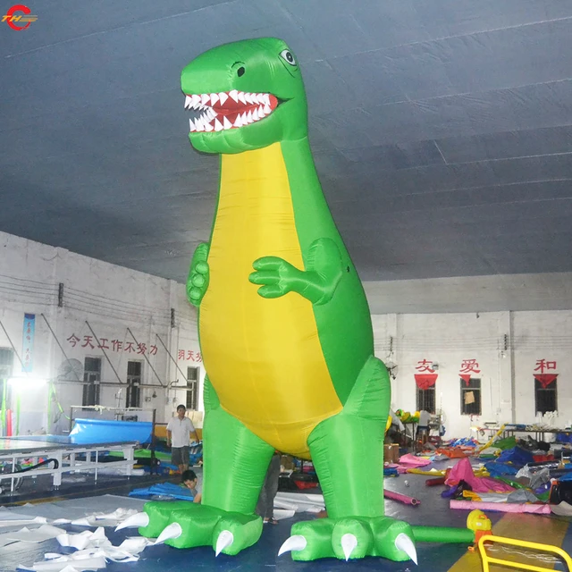 Dinossauro inflável 10 m com desenhos animados, dinossauro gigante inflável  para decoração de parque externo - AliExpress