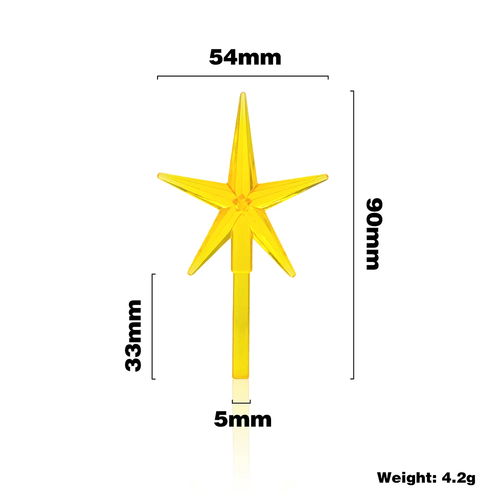 6pcs Ceramic Christnas Tree Top Xmas Ornaments Star Topper Light Beads Replacement Accessories for Home New Year Party Supplies christmas tree decoration christmas star decoration