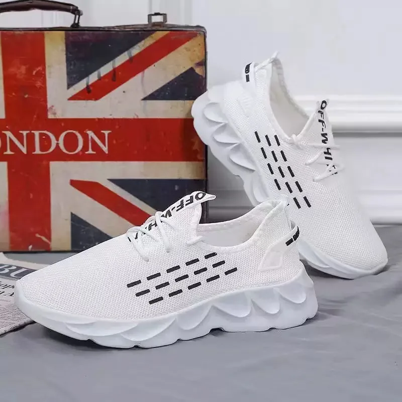Summer Men's Casual Sport Shoes Light Sneakers White Outdoor Breathable Mesh Black Running Shoes Athletic Jogging Tennis Shoes 5
