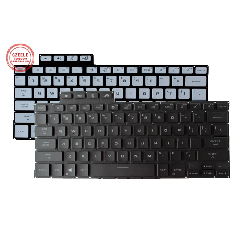 Tastiera Inglese Usa Per Asus Rog Zephyrus G15 Ga503 Ga503Q Ga503Qr Ga503Qs G16 Gu603 Con Retroilluminazione
