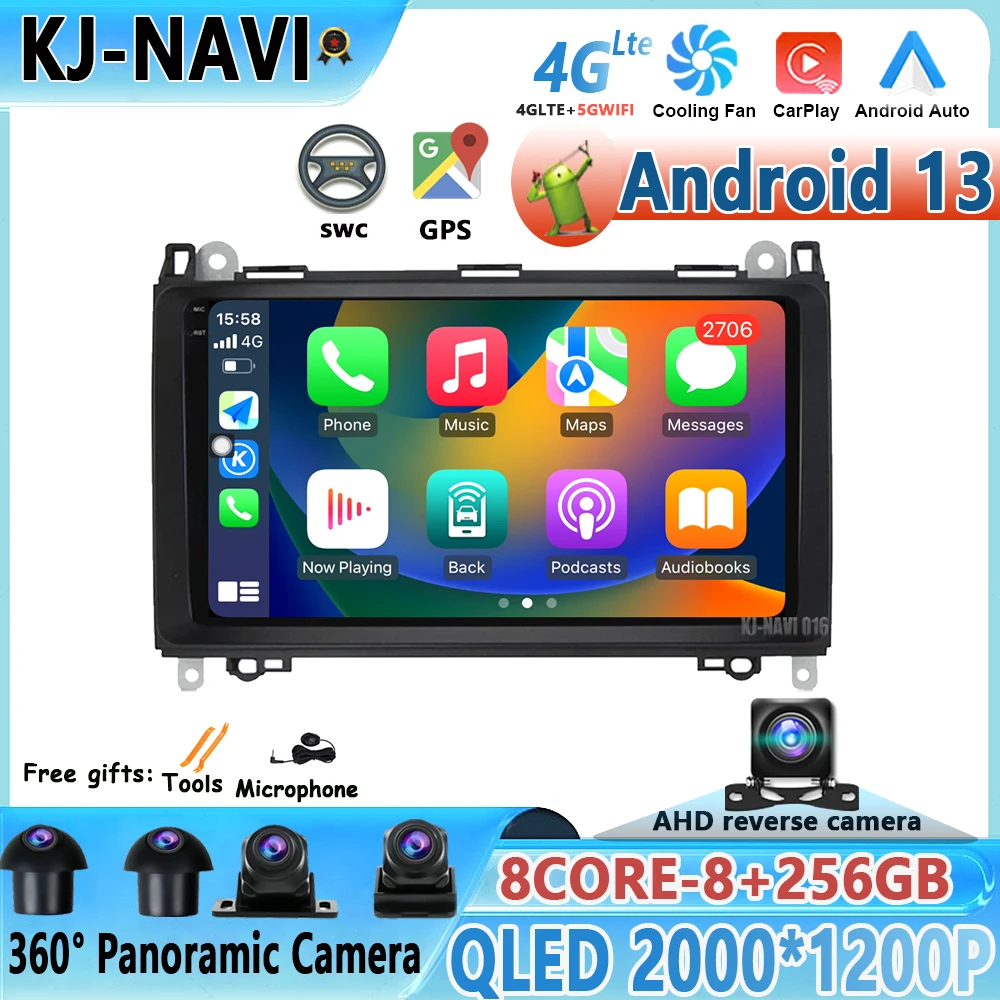

Android 13 Multimedia Video Stereo Car Radio For Mercedes Benz Sprinter W906 B200 W169 W245 Viano Vito W639 Player Carplay Auto