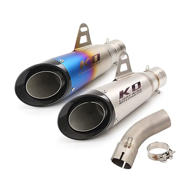 

For Kawasaki ZX4R ZX4RR 2023 Slip On Motorcycle Exhaust System Mid Connect Pipe 310mm Muffler Escape With DB Killer 51mm Tube