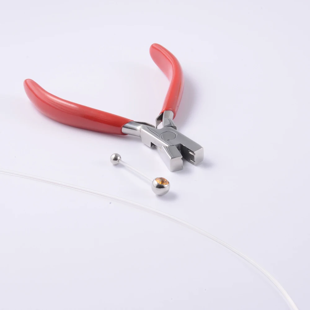 Ear Piercing Tool Body Piercing Forceps Piercing Tool 1PC Surgical Steel Open Triangle Close Ring Lip Ear Pipe Clamp Plier Tweezers Belly Body Piercing Puncture Tool