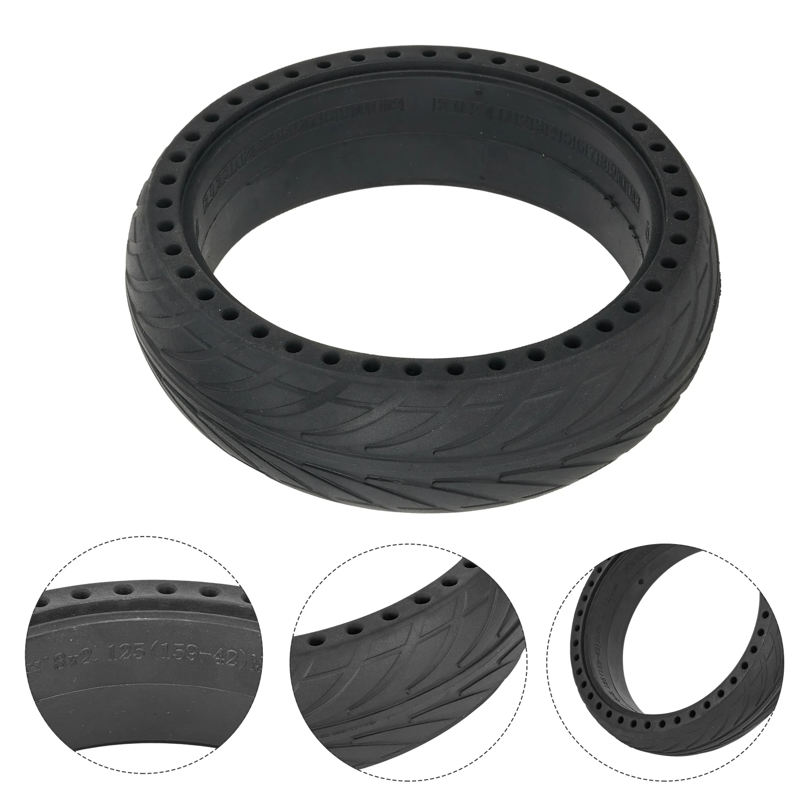 Pneumatico Solido 8X2 125 Di Lunga Durata Con Prestazioni Di Presa Elevate Per Scooter Elettrico Ninebot Segway Es1/Es2/Es3/Es4