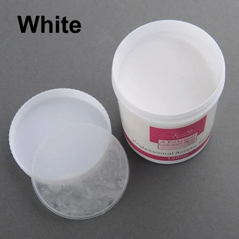 Acrylic Nail Powder 120ML 4.23 OZ Pink Clear & White Acrylic Powder Odor-Free Bubble-Free No Need Nail Lamp Long-Lasting Acrylic 5
