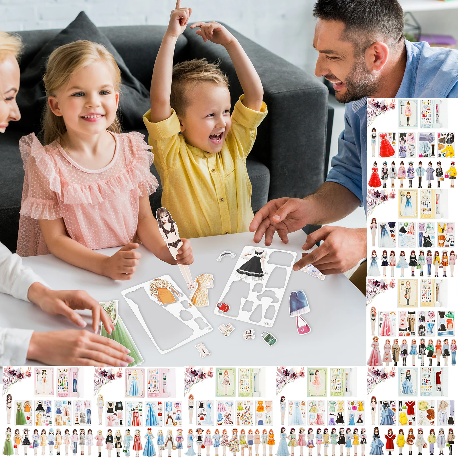 Dress Up Dolls Magnetic Dress Up Baby for Girls Funny Magnetic Princess Dress Up Paper Doll with 1 Doll Portable Magnet People Clothes Puzzles
