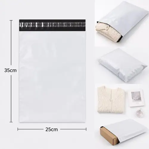 50Pcs White Courier Mailer Bags Packaging Poly Package Plastic Self-Adhesive Mailing Express Bag Envelope Postal Pouch Mailing - Image 11