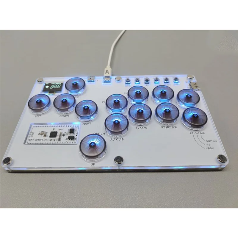 A97I-SKY2040PLUS 13키 아케이드 게임 컨트롤러 Hitbox 스트리트 파이터 컨트롤러 로드리스 게임 전투 스틱 기계식 버튼