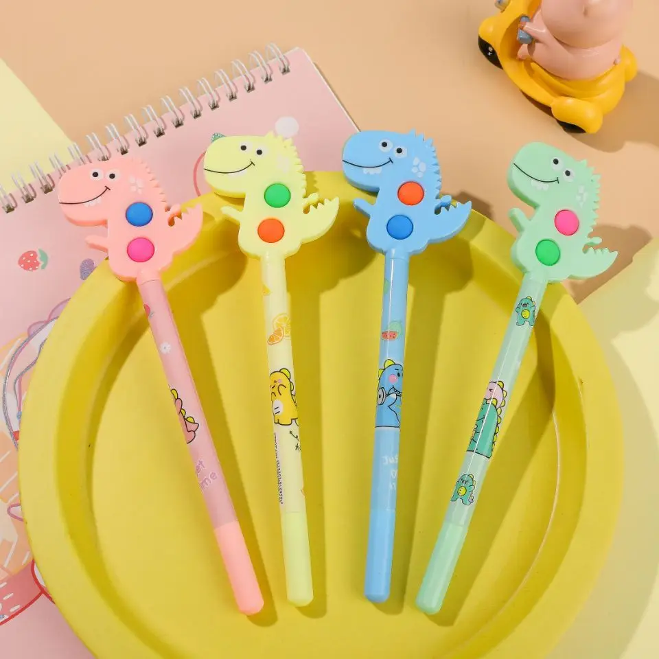 

12/60 Pcs Dinosaur Decompression Neutral Pen Gel Pens for Writing Set Black Ink back to school School Supplies
