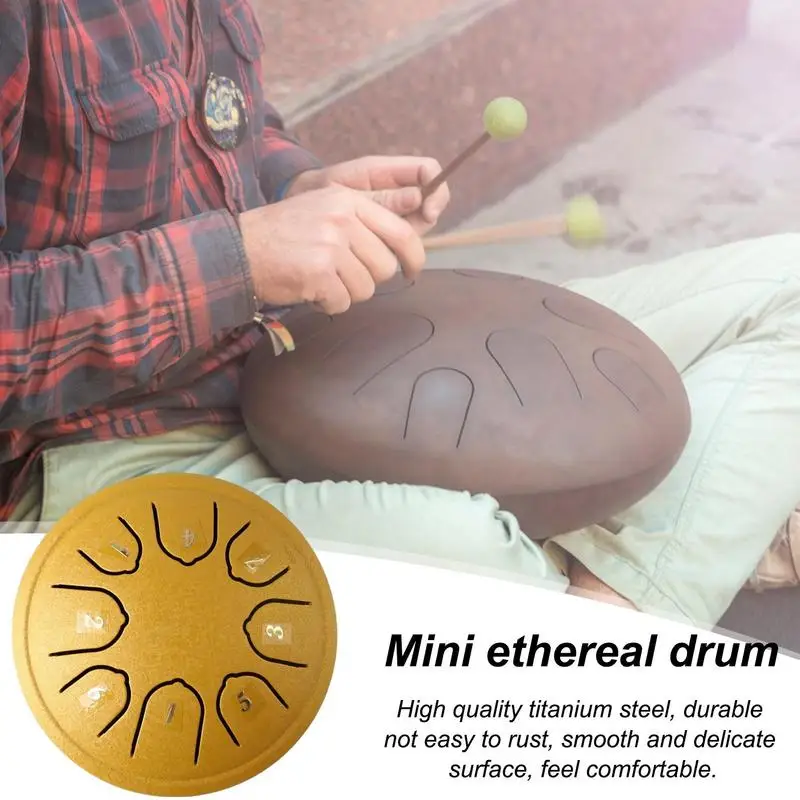 Balmy Drum For Kids Handpan Steel Drum 8 Notes 4 Inch Tongue Drum