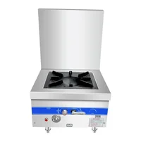 Commercial Gas Stove Single Cooker Stainless Steel Low Soup Furnace Canteen Kitchen Cooker High Flame With Fan 120w Gas Stove 1