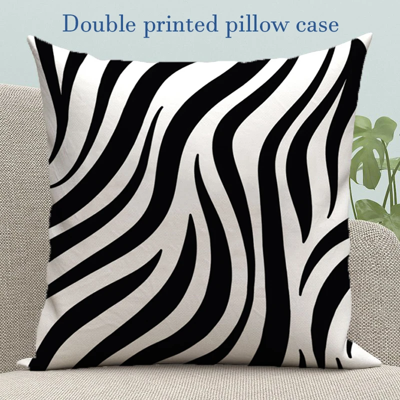 

Pillowcase Zebra Pattern Pillow Covers Decorative Sofa Cushions Cushion Cover 45*45 Pillows Cases Home Pillowcases