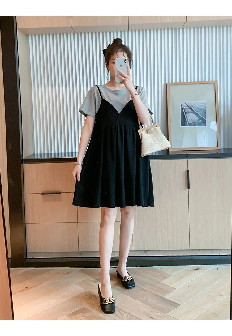 Summer Maternity Dress – Loose Two-Piece Style