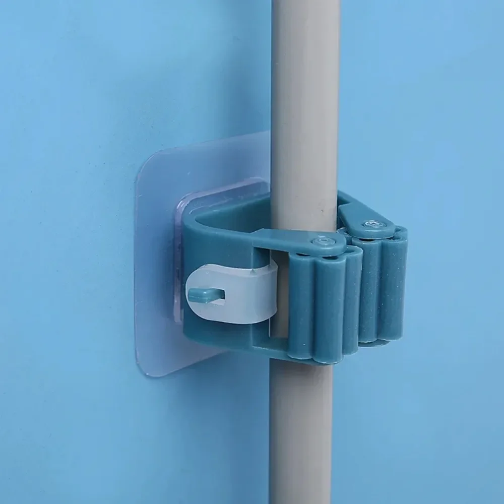 Mop Rack Bathroom Accessories Wall Mounted Shelf Organizer Hook Broom Holder Hanger Behind Doors On Walls Kitchen Storage Tool 3
