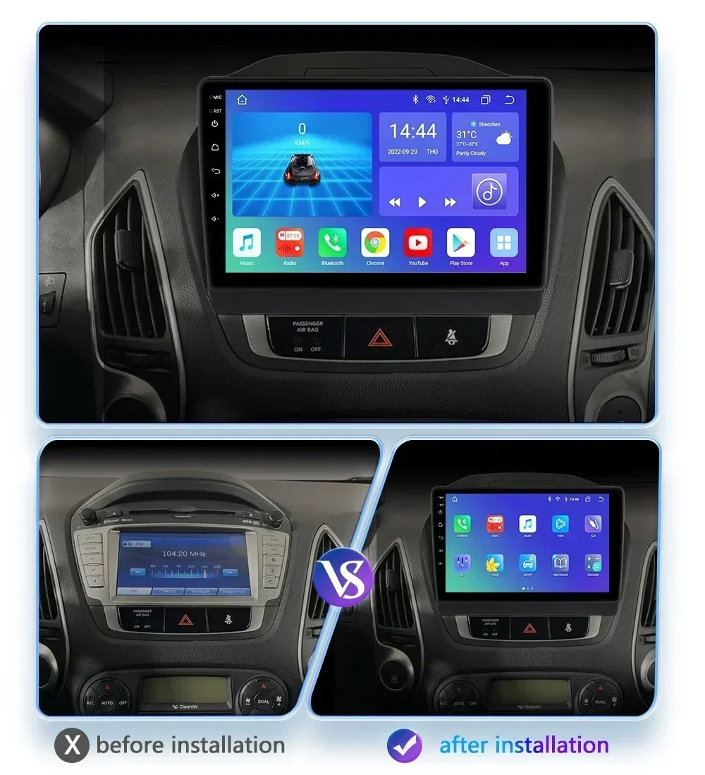 MSD Autoradio für Hyundai IX35 | Android 15 GPS Navi Radio | CarPlay Android Auto Lenkradsteuerung Dual-Band WiFi DSP DAB | Rückfahrkamera MIC | 2 Din 10.1 Zoll MSD Autoradio für Hyundai IX35 | Android 15 GPS Navi Radio | CarPlay Android Auto Lenkradsteuerung Dual-Band WiFi DSP DAB | Rückfahrkamera MIC | 2 Din 10.1 Zoll