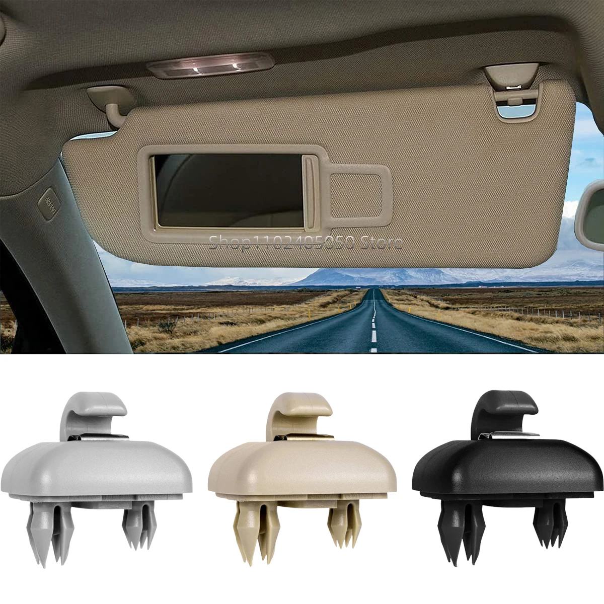 Peslogy 2pcs Auto Sun Visor Clip Hook Bracket Hanger Audi Sun Visor Clips Replacement For Audi A1 A3 A4 A5 Q3 Q5 A7 B6 B7 B8 S4 S5 Reference Parts No