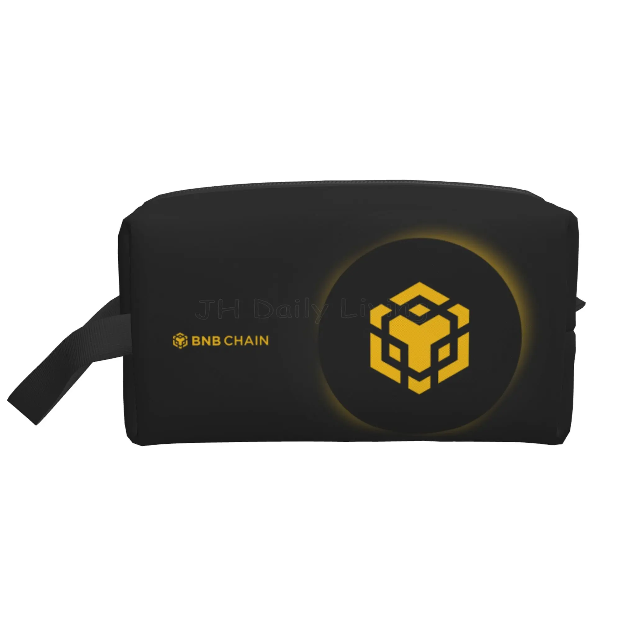 

Binance Coin Logo Print Storage Organizer Large Capacity Portable Travel Storage Bags Waterproof Makeup Pouch Cosmetic Bag