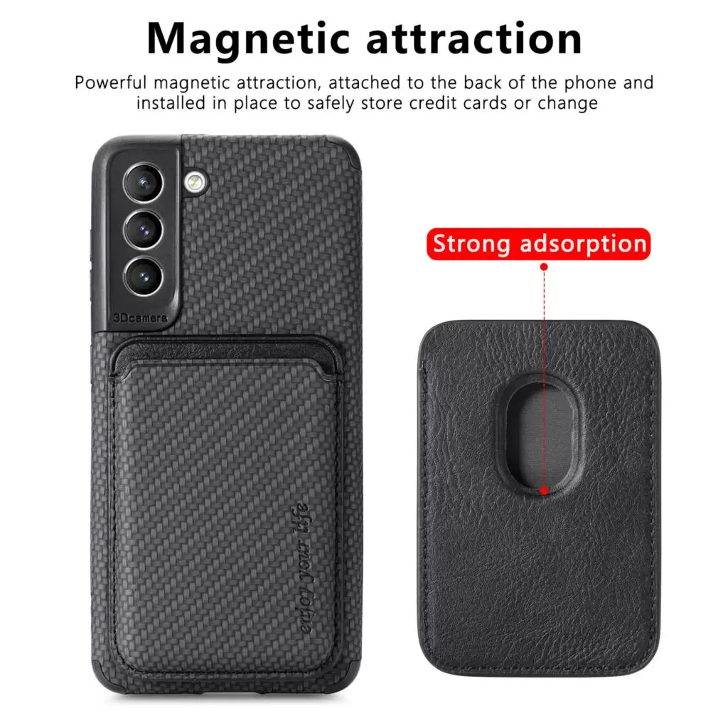 Magnetic Magsafe Wallet Card Holder with Wireless Charging Capability