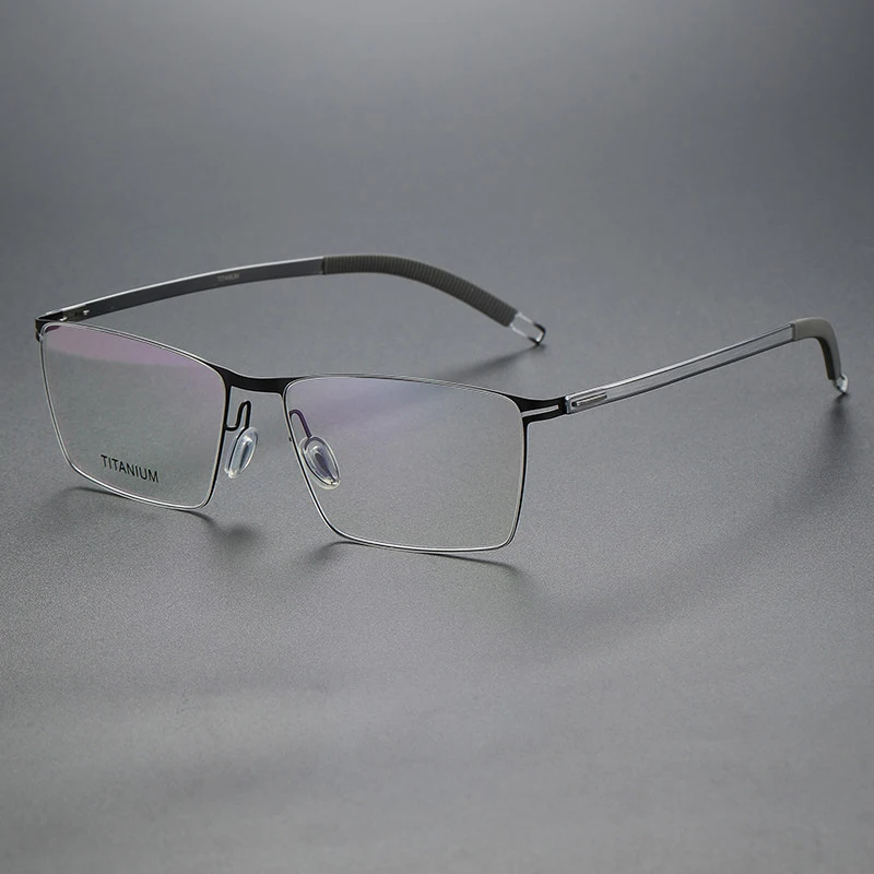 

Men Rectangle Optical Glasses Frame Screwless Ultralight Titanium Eyeglasses Women Fashion Prescription Antislip Outdoor Eyewear