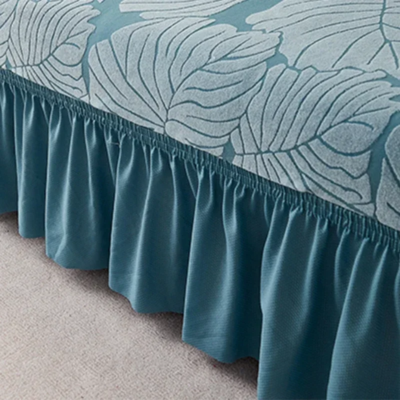 Jacquard Armless Sofa Bed Cover Elastic Cheap Couch Covers for Living Room Washable Removable Slipcovers Folding Settee Case