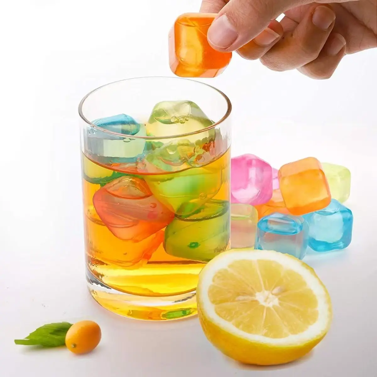 Plastic Ice Cubes 12PCS Freeze Various Shapes Summer Freeze Ice Grains Bar